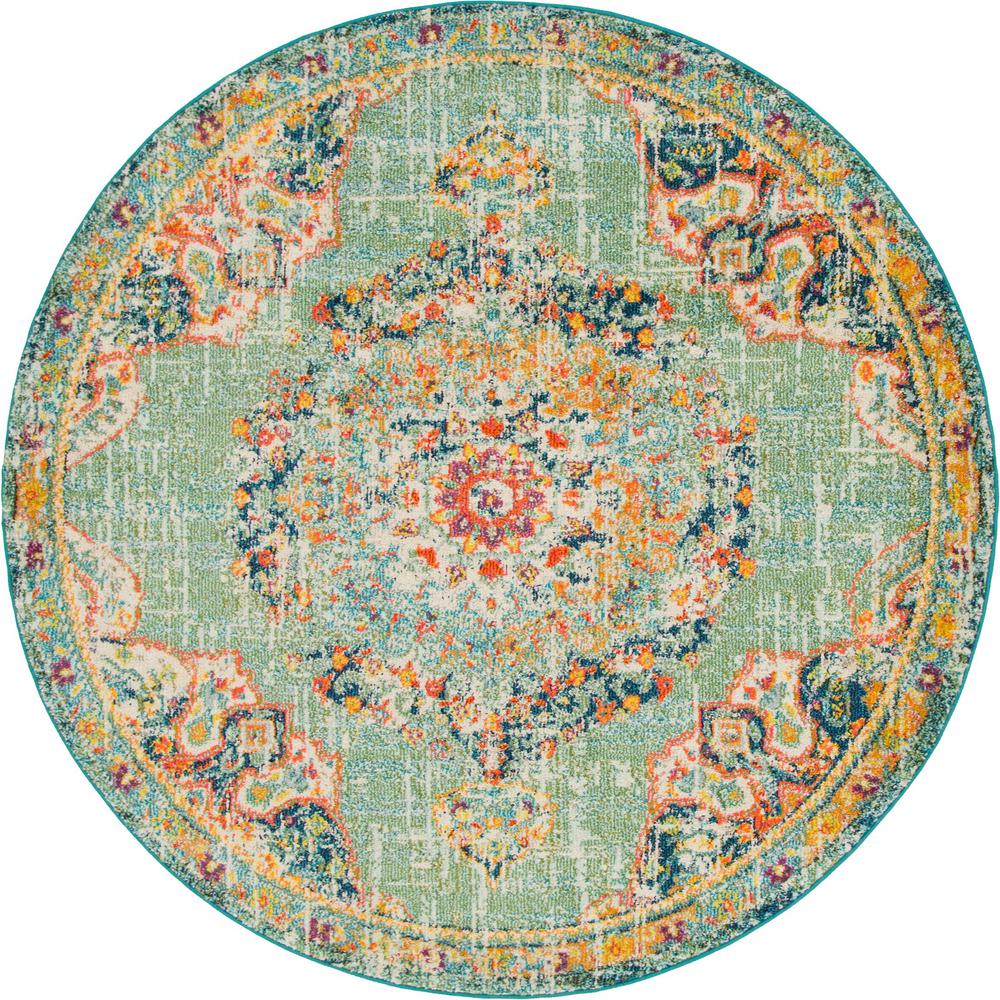 Alexis Penrose Rug, Green (6' 0 x 6' 0). Picture 1
