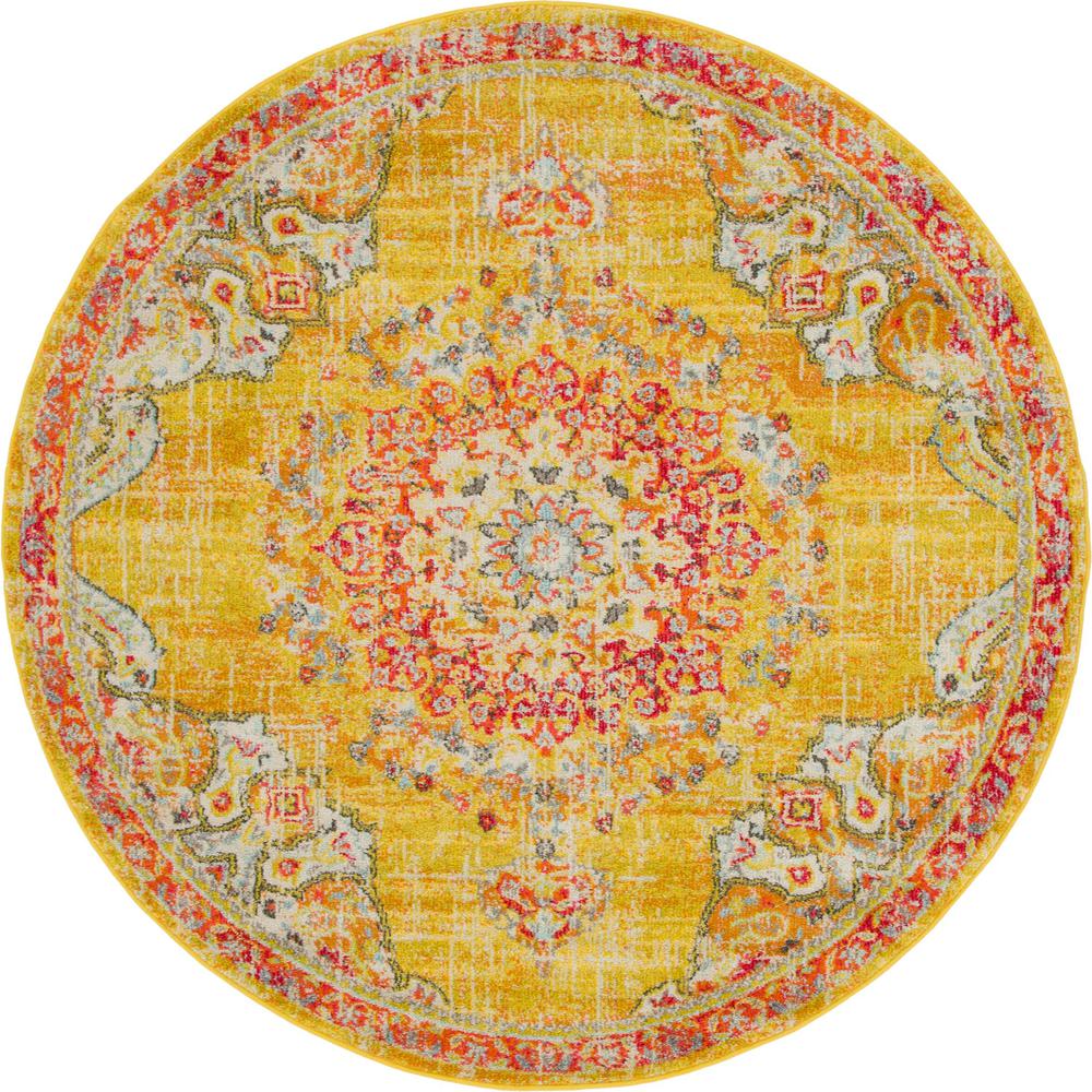 Alexis Penrose Rug, Gold (6' 0 x 6' 0). Picture 1