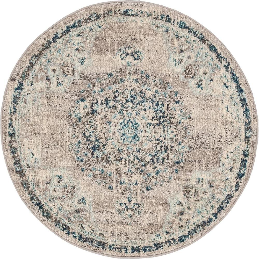 Alexis Penrose Rug, Gray (3' 3 x 3' 3). Picture 1