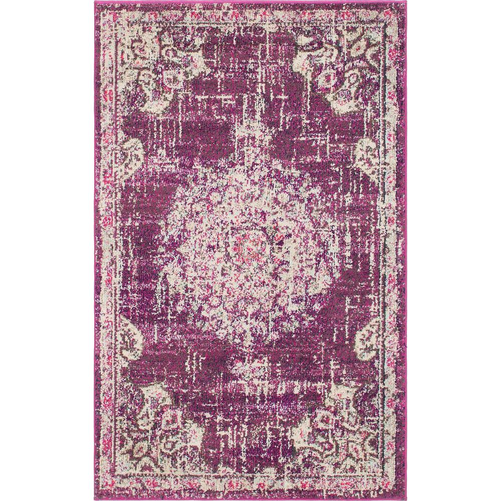 Alexis Penrose Rug, Purple (3' 3 x 5' 3). Picture 1