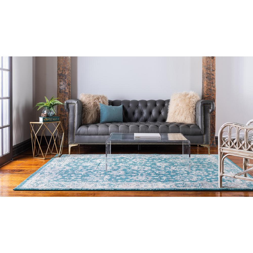 Krystle Penrose Rug, Turquoise (10' 0 x 14' 0). Picture 4