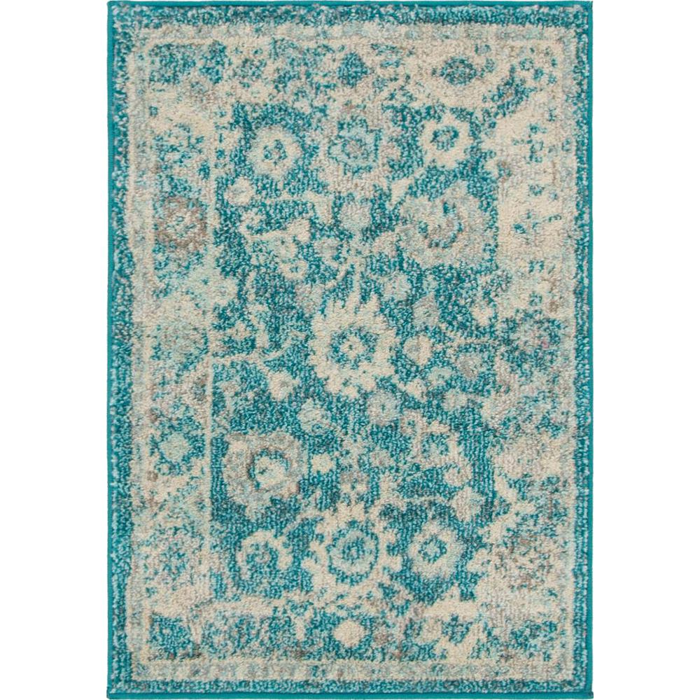 Krystle Penrose Rug, Turquoise (2' 2 x 3' 0). Picture 1