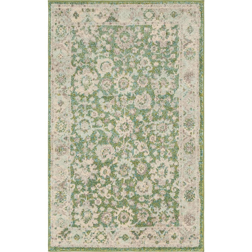 Krystle Penrose Rug, Green (3' 3 x 5' 3). Picture 1