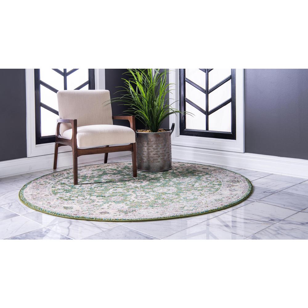 Krystle Penrose Rug, Green (6' 0 x 6' 0). Picture 3