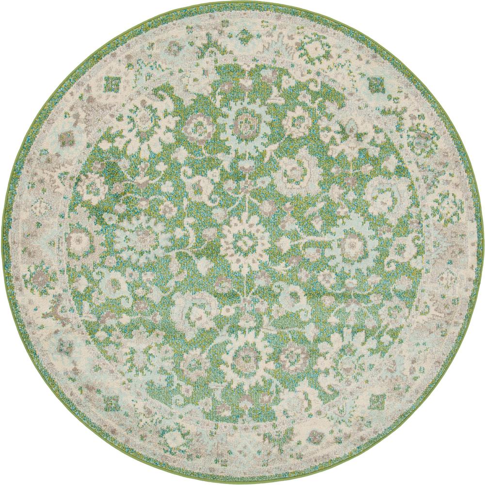 Krystle Penrose Rug, Green (6' 0 x 6' 0). Picture 1