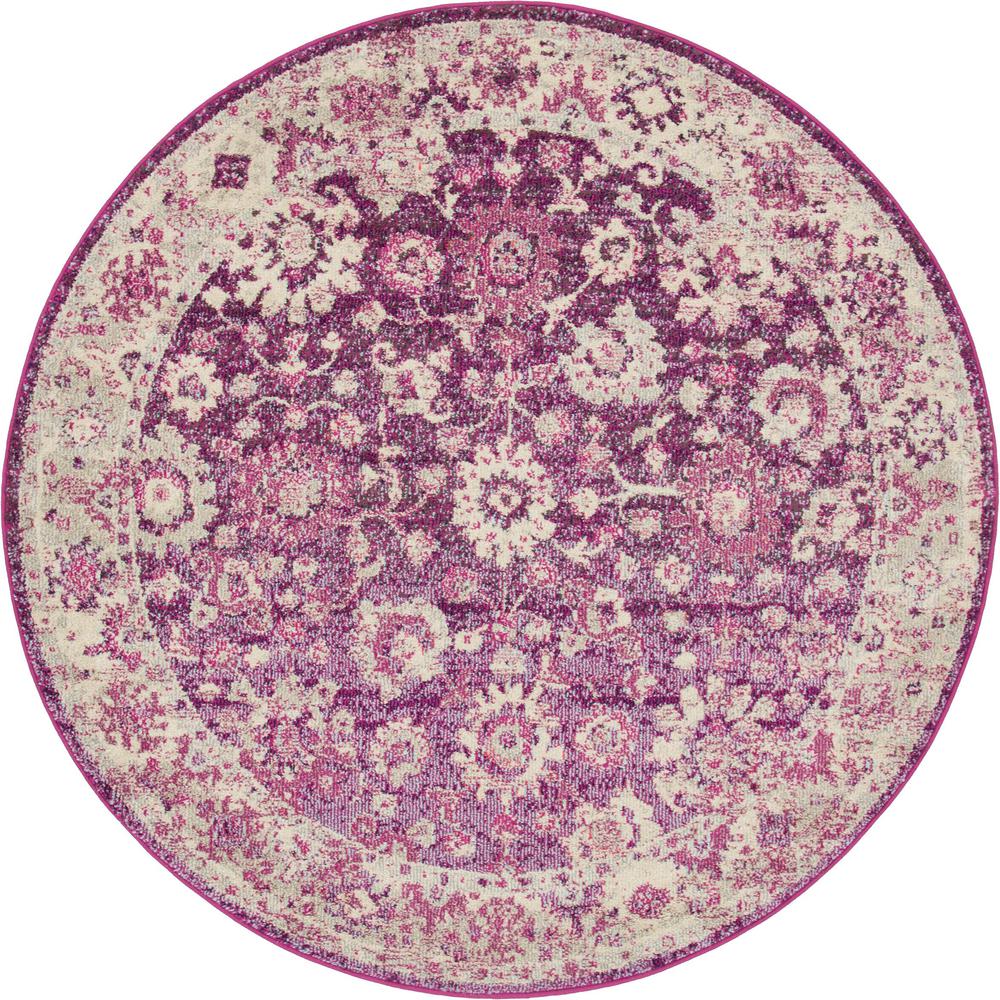 Krystle Penrose Rug, Purple (6' 0 x 6' 0). Picture 1