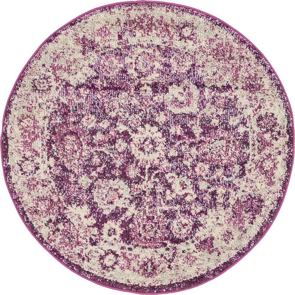 Krystle Penrose Rug, Purple (3' 3 x 3' 3). Picture 1
