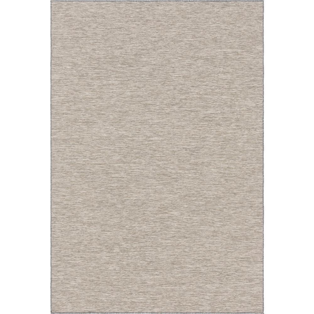 Outdoor Patio Rug, Light Gray (6' 3 x 9' 0). Picture 1