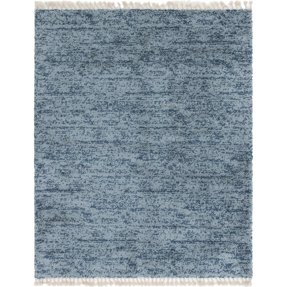 Misty Hygge Shag Rug, Blue (8' 0 x 10' 0). Picture 1