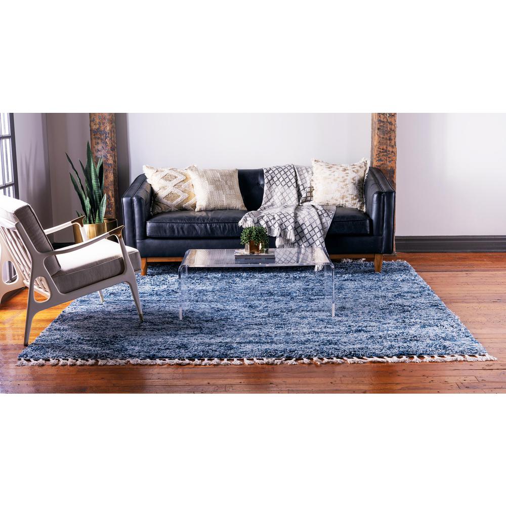 Misty Hygge Shag Rug, Blue (8' 0 x 8' 0). Picture 3