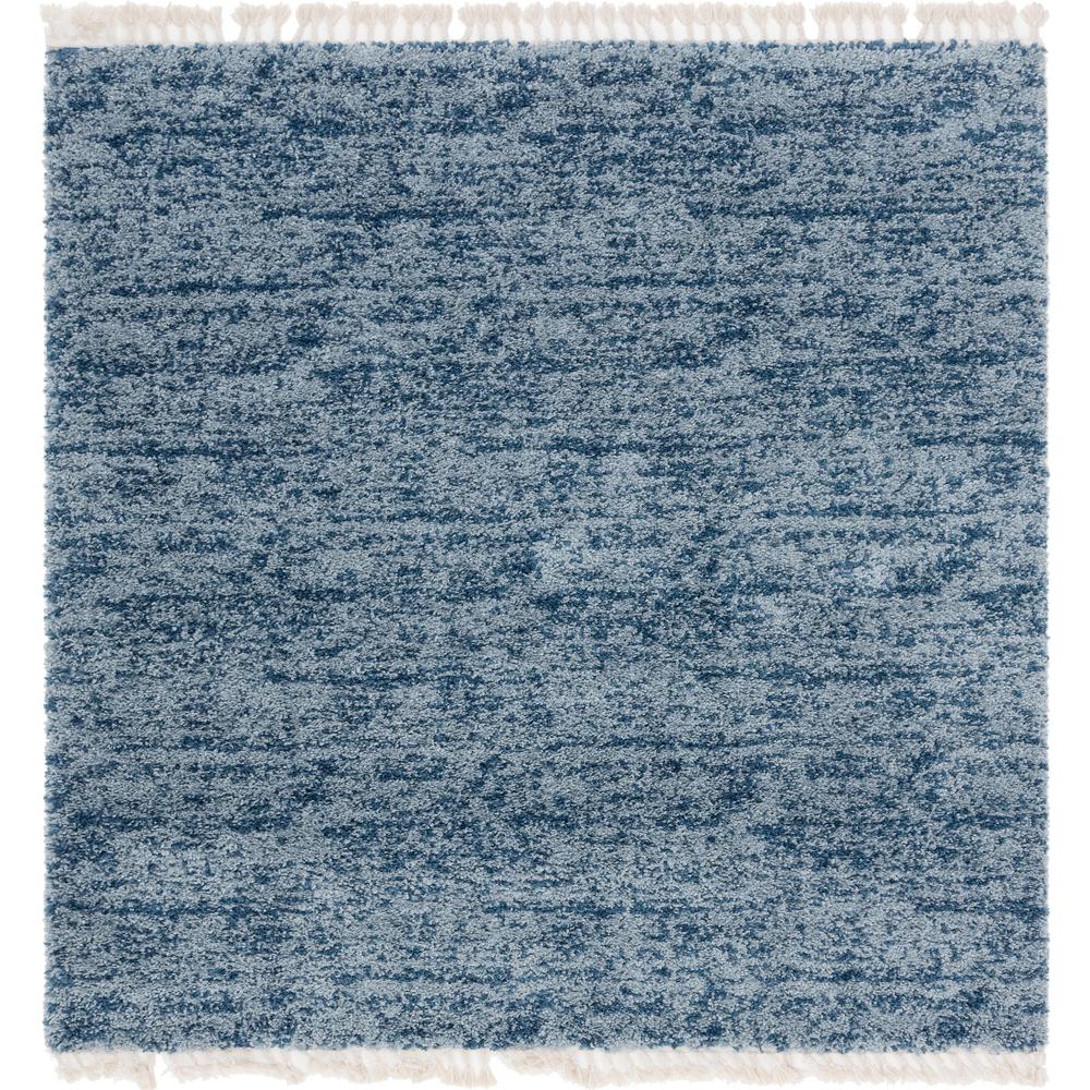 Misty Hygge Shag Rug, Blue (8' 0 x 8' 0). Picture 1