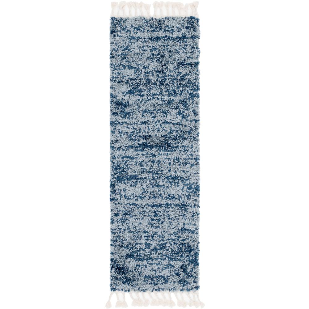 Misty Hygge Shag Rug, Blue (2' 7 x 8' 2). Picture 1