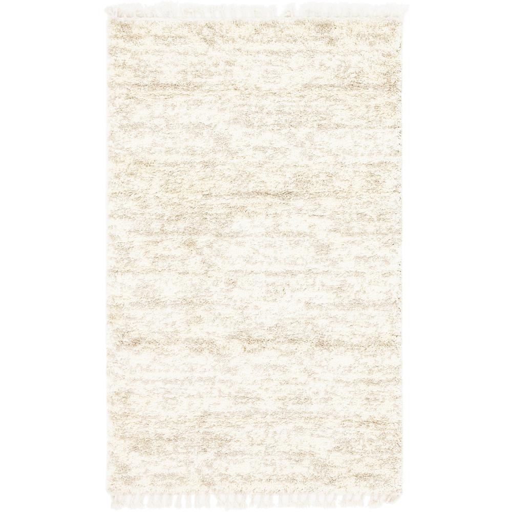 Misty Hygge Shag Rug, Ivory (5' 0 x 8' 0). Picture 1