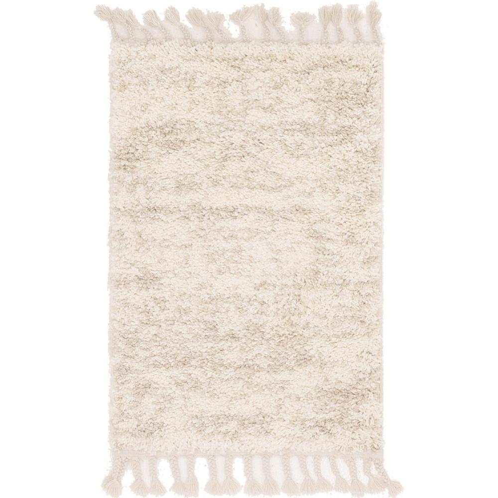 Misty Hygge Shag Rug, Ivory (2' 2 x 3' 0). Picture 1