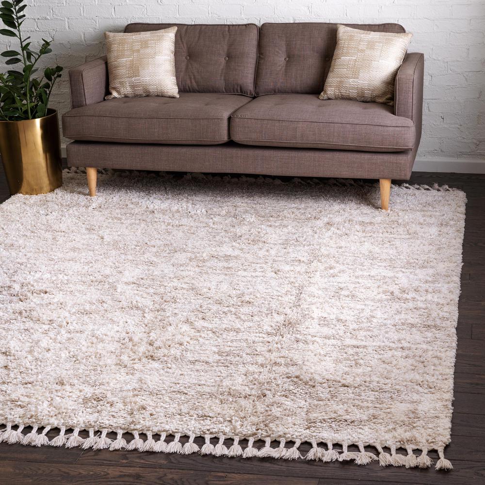 Misty Hygge Shag Rug, Ivory (8' 0 x 8' 0). Picture 2
