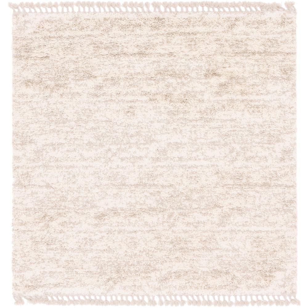 Misty Hygge Shag Rug, Ivory (8' 0 x 8' 0). Picture 1