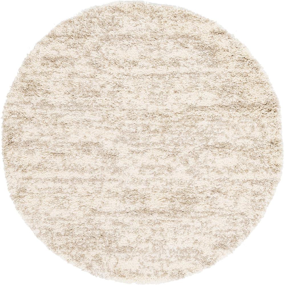 Misty Hygge Shag Rug, Ivory (5' 0 x 5' 0). Picture 1