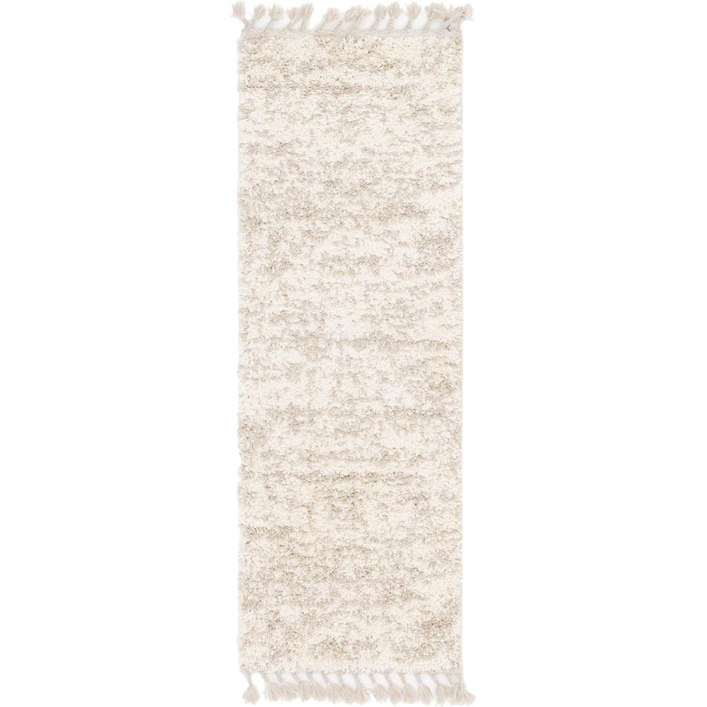 Misty Hygge Shag Rug, Ivory (2' 2 x 6' 0). Picture 1