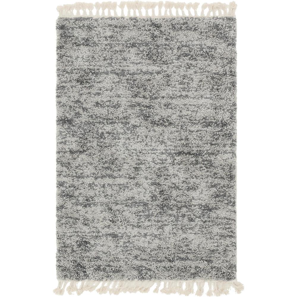 Misty Hygge Shag Rug, Gray (4' 0 x 6' 0). Picture 1
