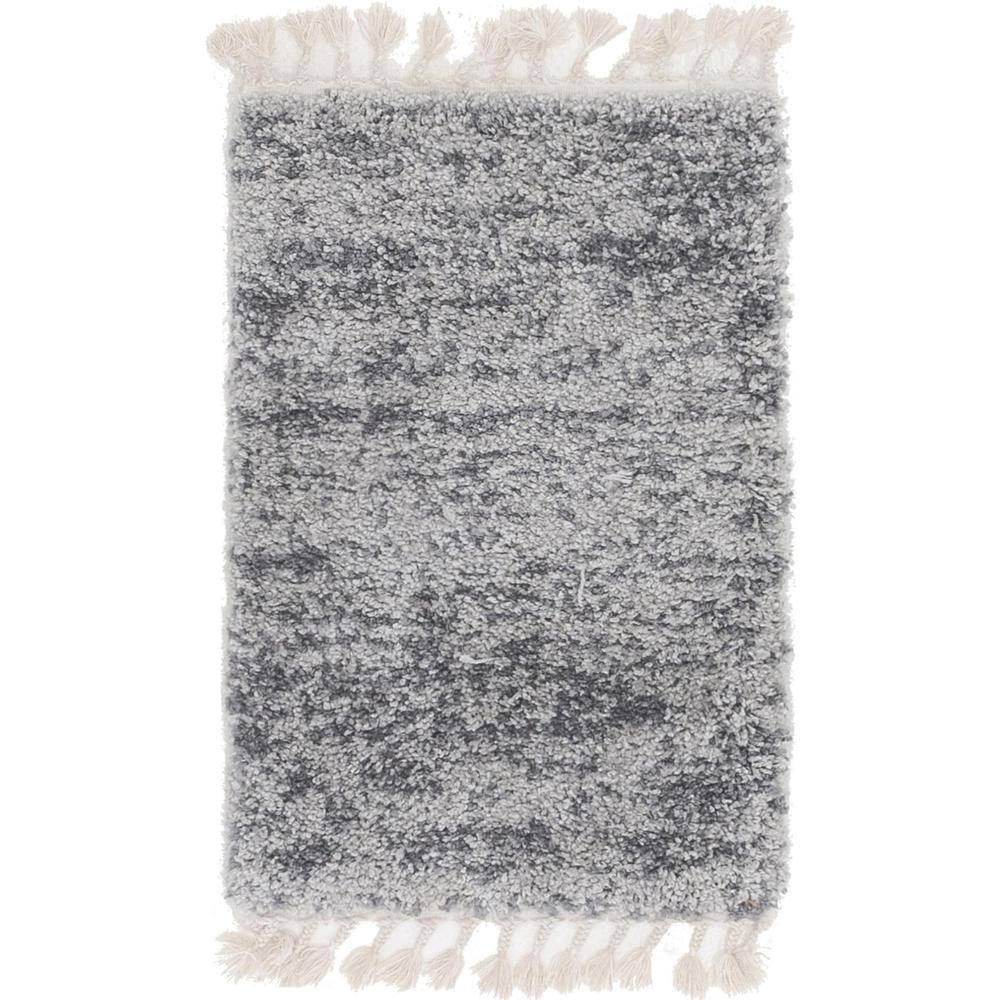 Misty Hygge Shag Rug, Gray (2' 2 x 3' 0). Picture 1
