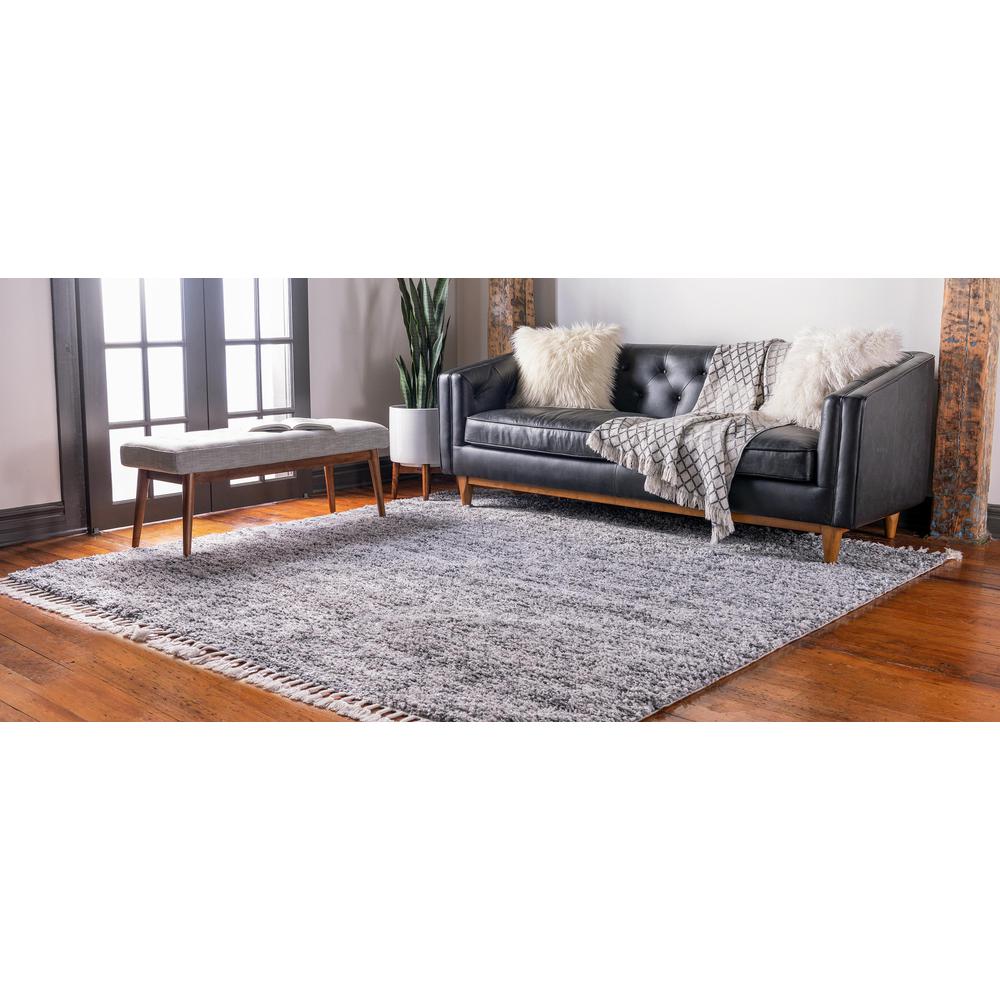 Misty Hygge Shag Rug, Gray (8' 0 x 8' 0). Picture 3