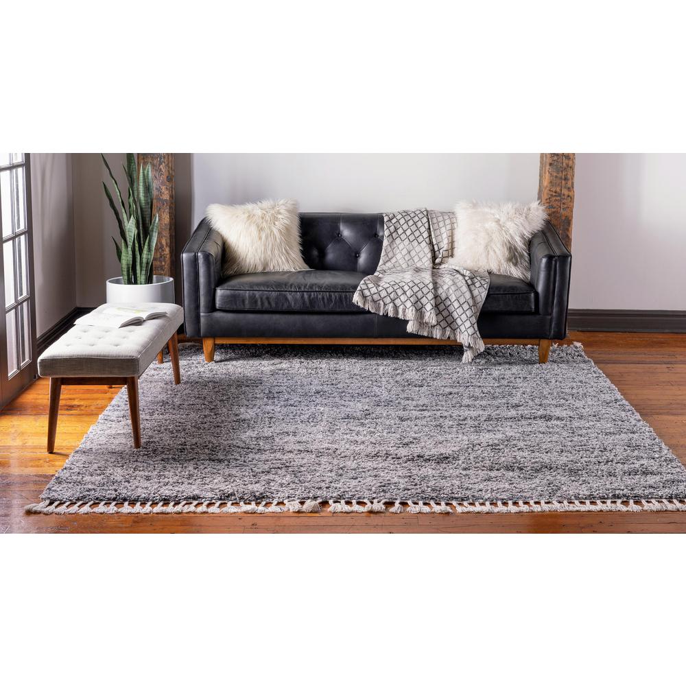 Misty Hygge Shag Rug, Gray (8' 0 x 8' 0). Picture 4