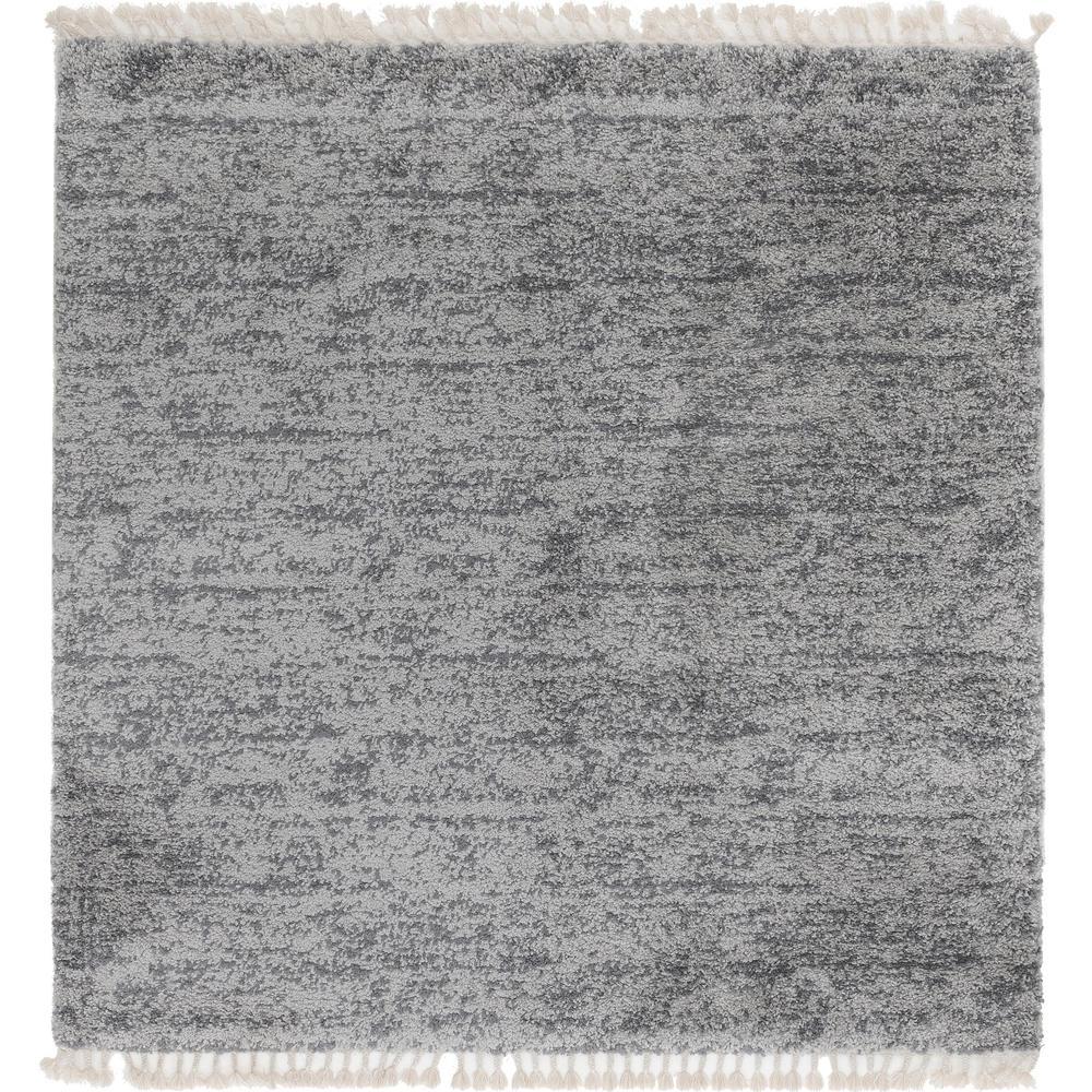 Misty Hygge Shag Rug, Gray (8' 0 x 8' 0). Picture 1