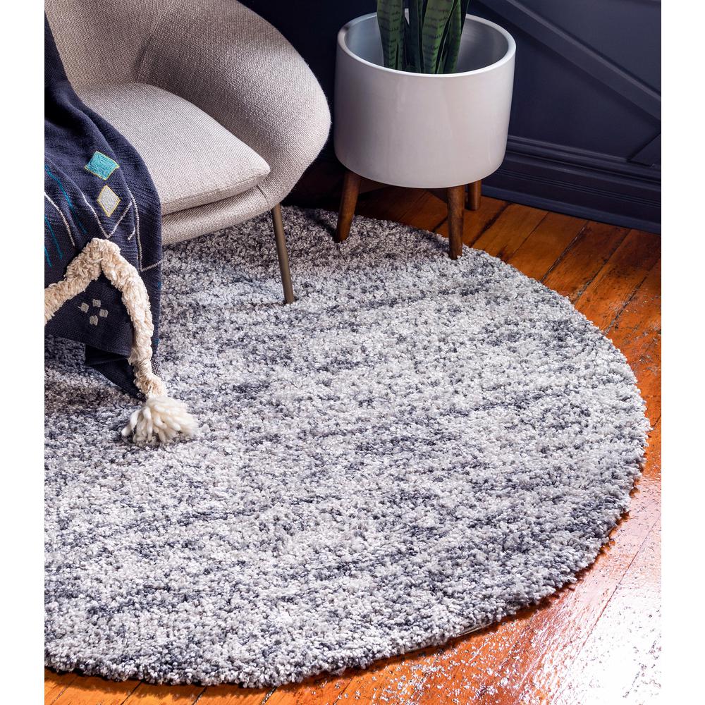Misty Hygge Shag Rug, Gray (5' 0 x 5' 0). Picture 2