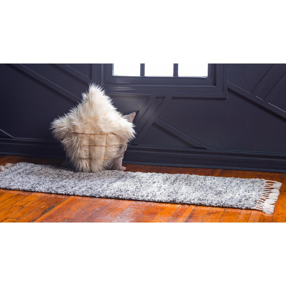Misty Hygge Shag Rug, Gray (2' 7 x 8' 2). Picture 3