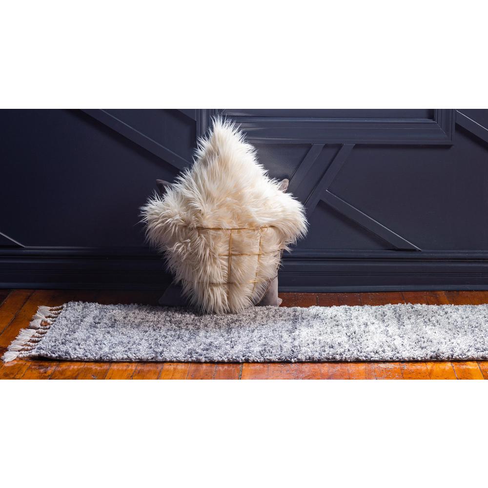 Misty Hygge Shag Rug, Gray (2' 7 x 8' 2). Picture 4