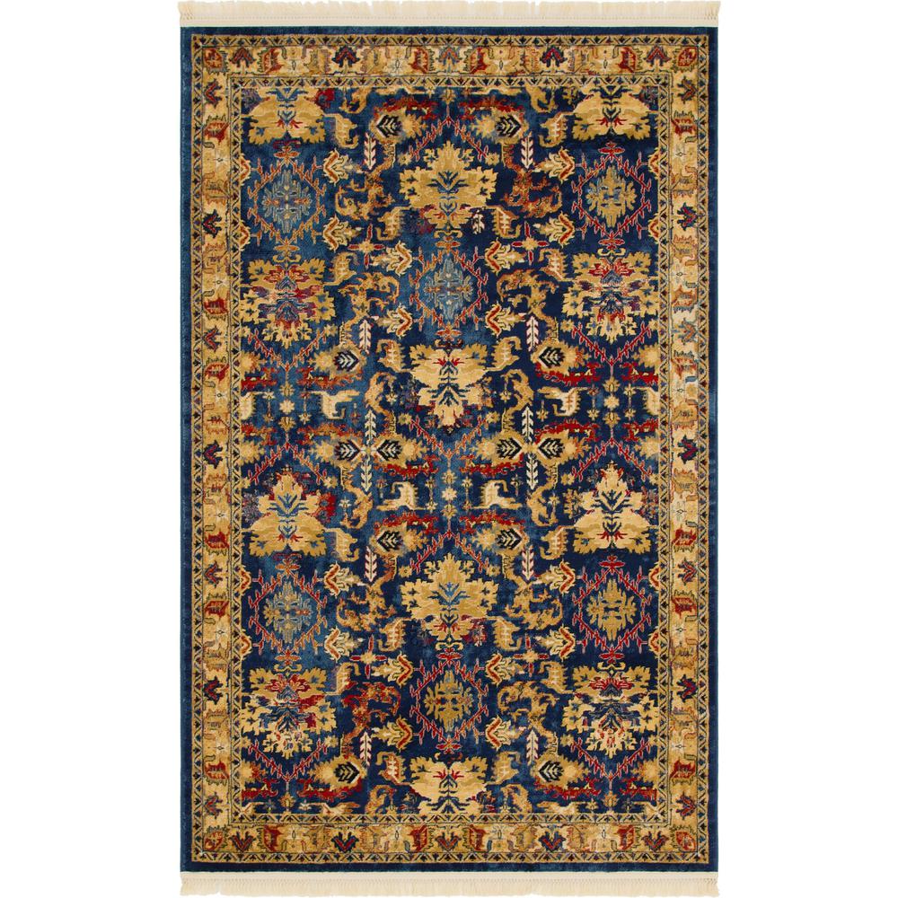 Diplomat District Rug, Blue (5' 0 x 8' 0). Picture 1