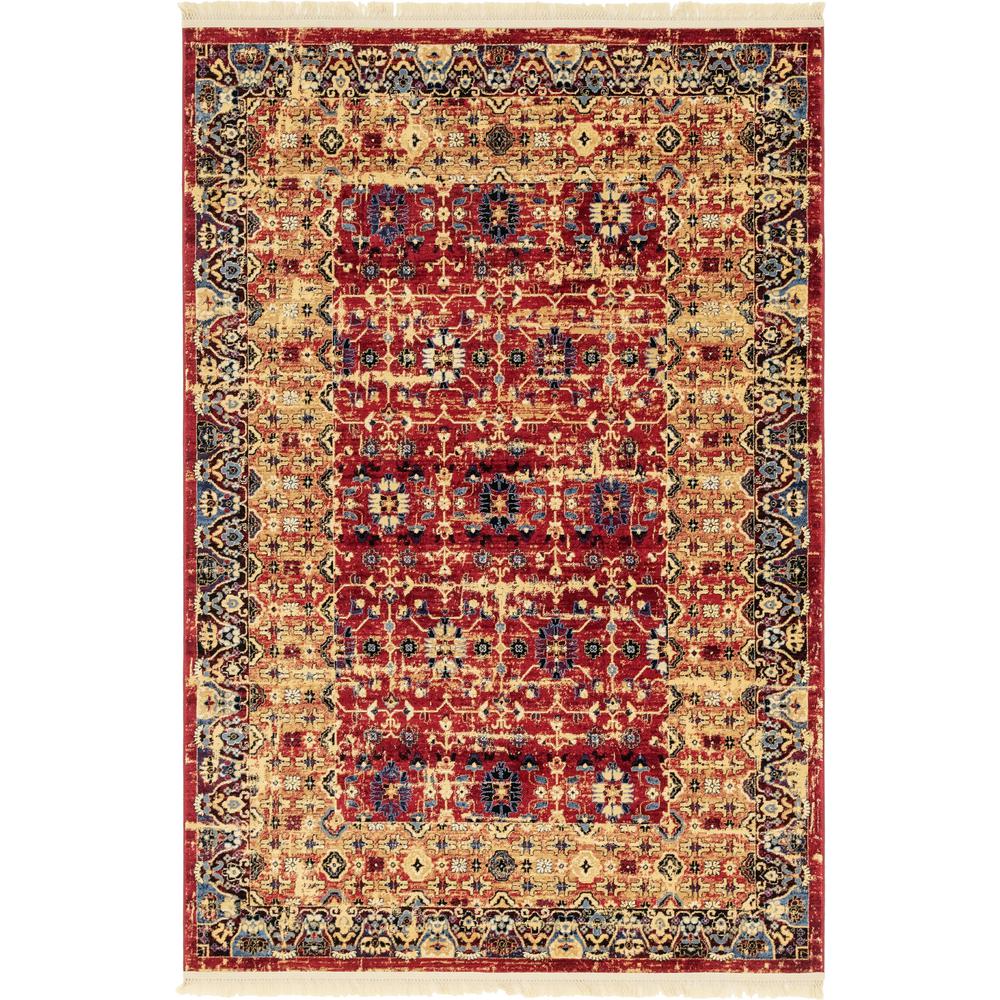 Hoya District Rug, Red (6' 0 x 9' 0). Picture 1