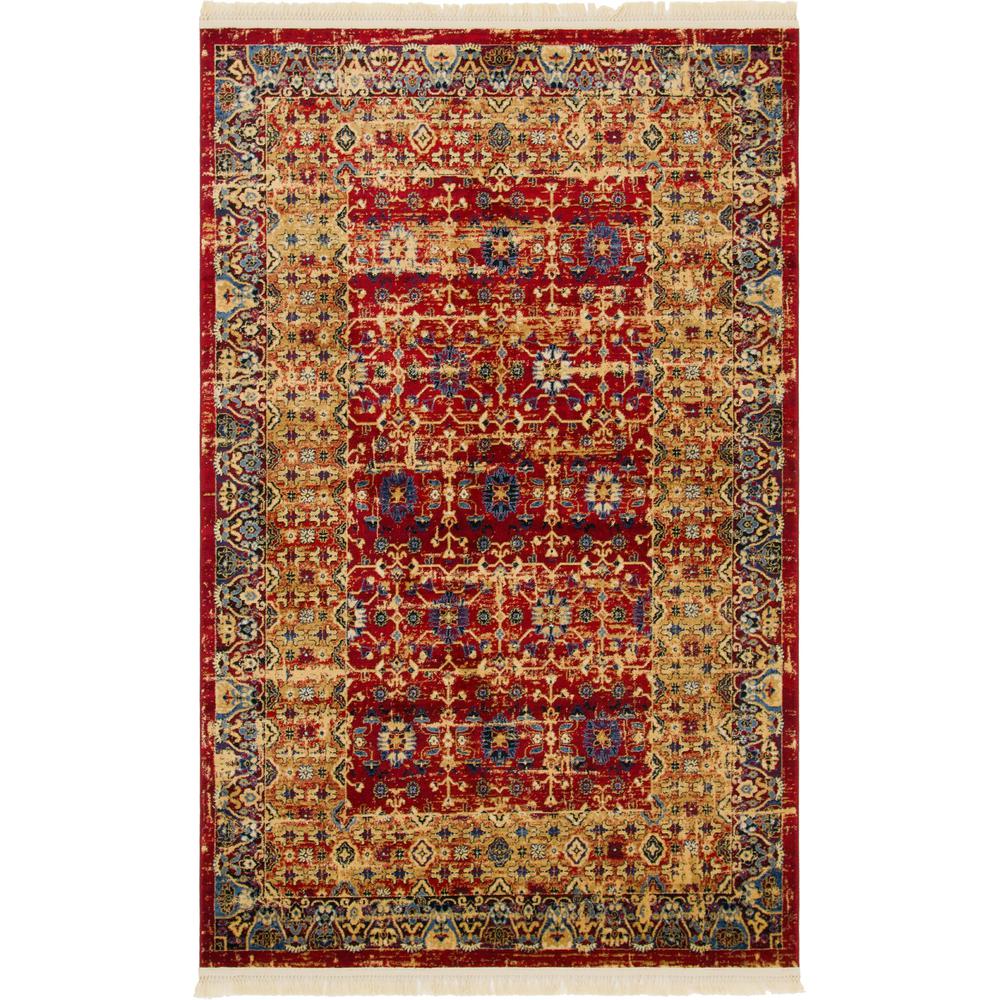 Hoya District Rug, Red (5' 0 x 8' 0). Picture 1