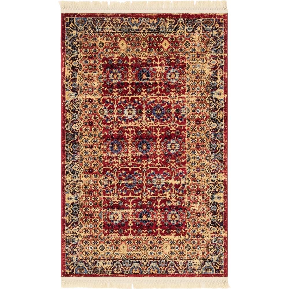 Hoya District Rug, Red (3' 3 x 5' 3). Picture 1