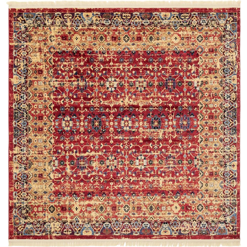 Hoya District Rug, Red (8' 0 x 8' 0). Picture 1