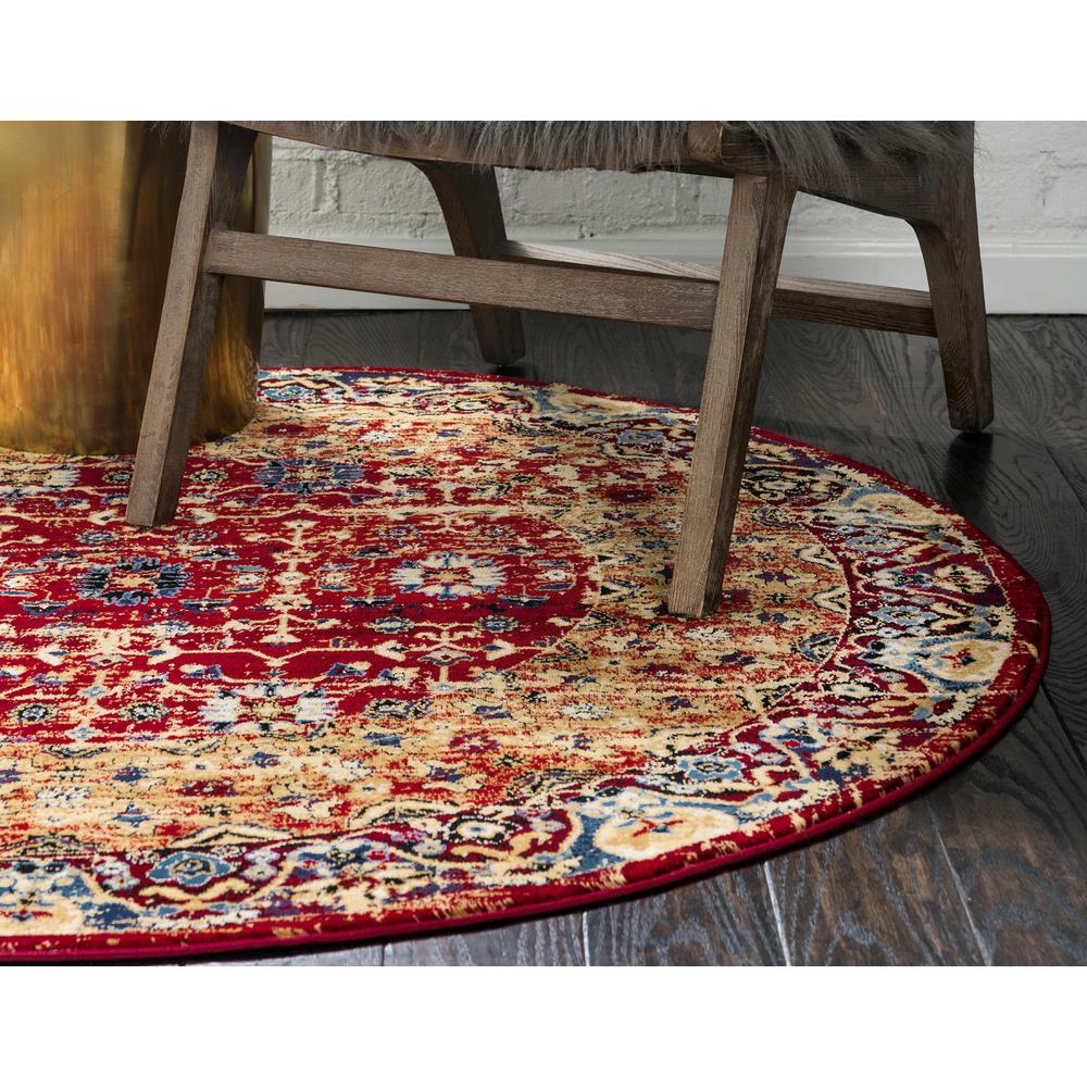 Hoya District Rug, Red (5' 0 x 5' 0). Picture 3