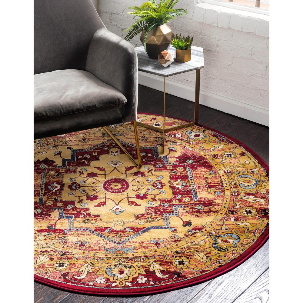 Potomac District Rug, Red (5' 0 x 5' 0). Picture 2