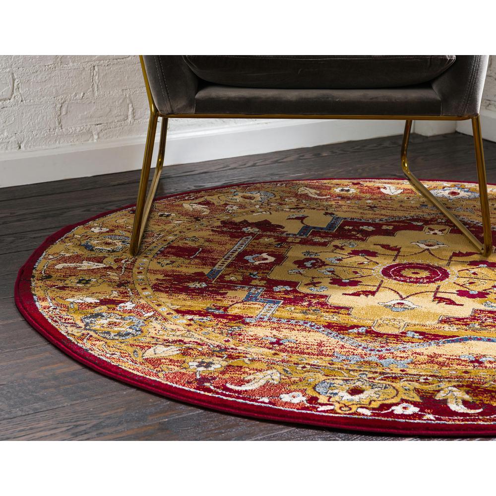 Potomac District Rug, Red (5' 0 x 5' 0). Picture 3