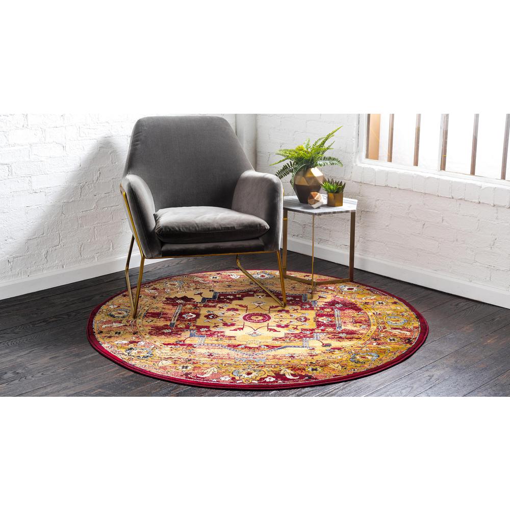 Potomac District Rug, Red (5' 0 x 5' 0). Picture 4