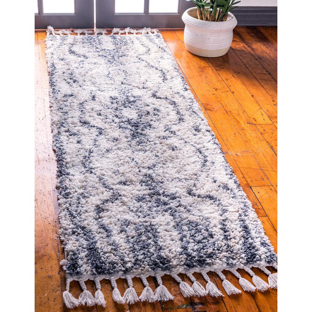 Valley Hygge Shag Rug, Gray (2' 2 x 6' 0). Picture 2