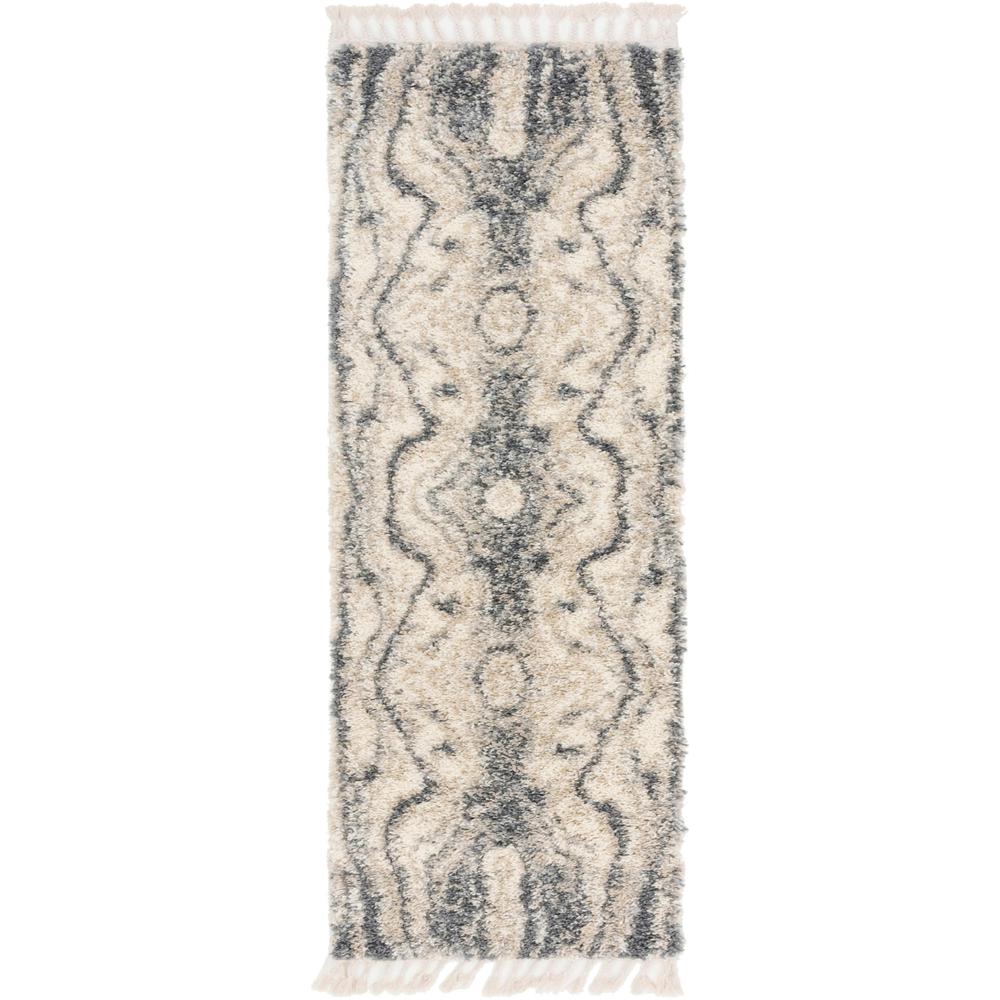 Valley Hygge Shag Rug, Gray (2' 2 x 6' 0). Picture 1