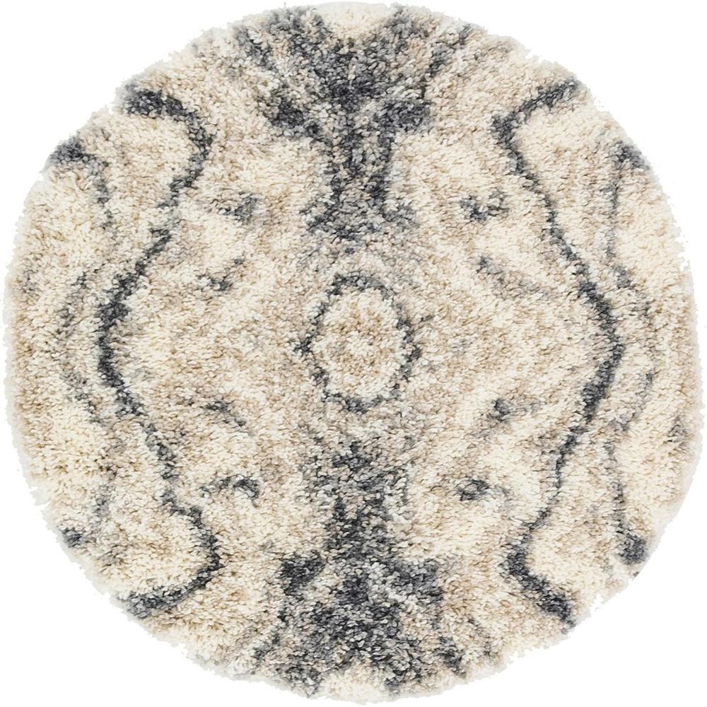 Valley Hygge Shag Rug, Gray (3' 3 x 3' 3). Picture 1