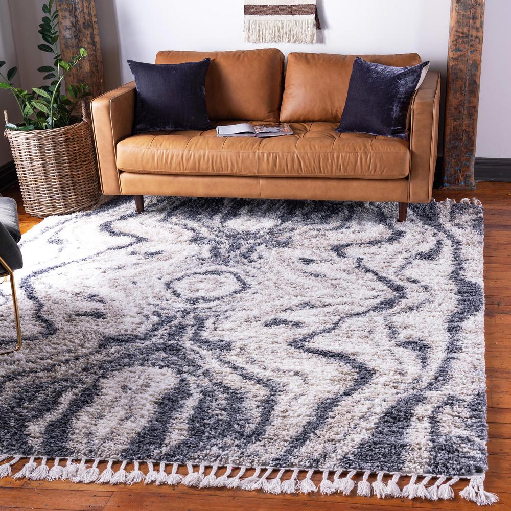 Valley Hygge Shag Rug, Gray (8' 0 x 8' 0). Picture 2