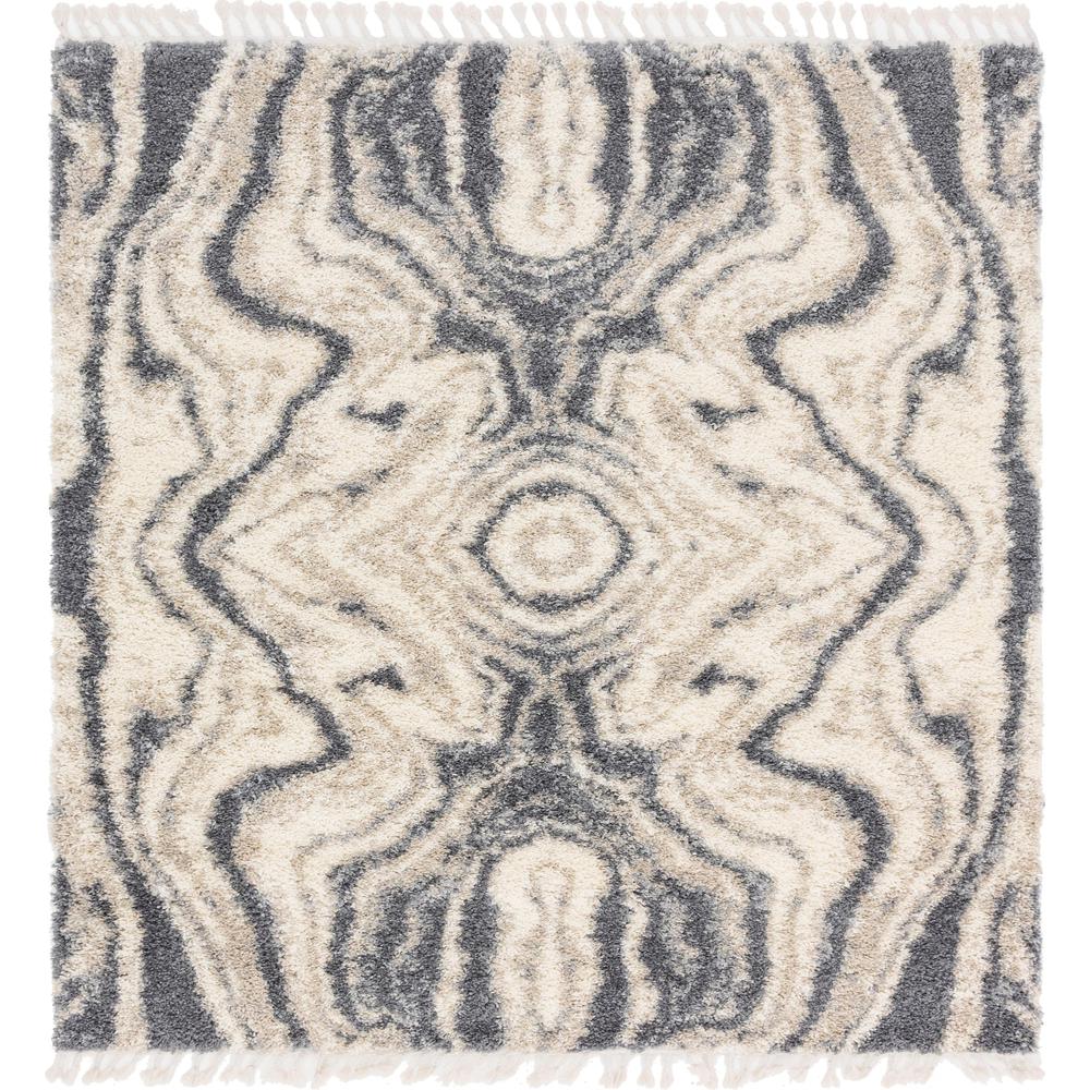 Valley Hygge Shag Rug, Gray (8' 0 x 8' 0). Picture 1