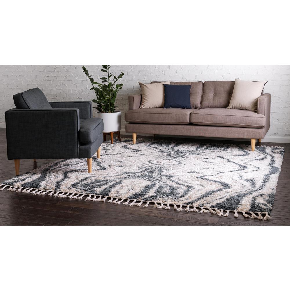 Valley Hygge Shag Rug, Blue (8' 0 x 8' 0). Picture 3