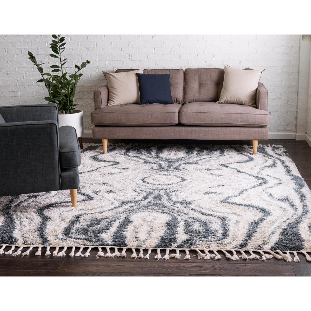 Valley Hygge Shag Rug, Blue (8' 0 x 8' 0). Picture 4
