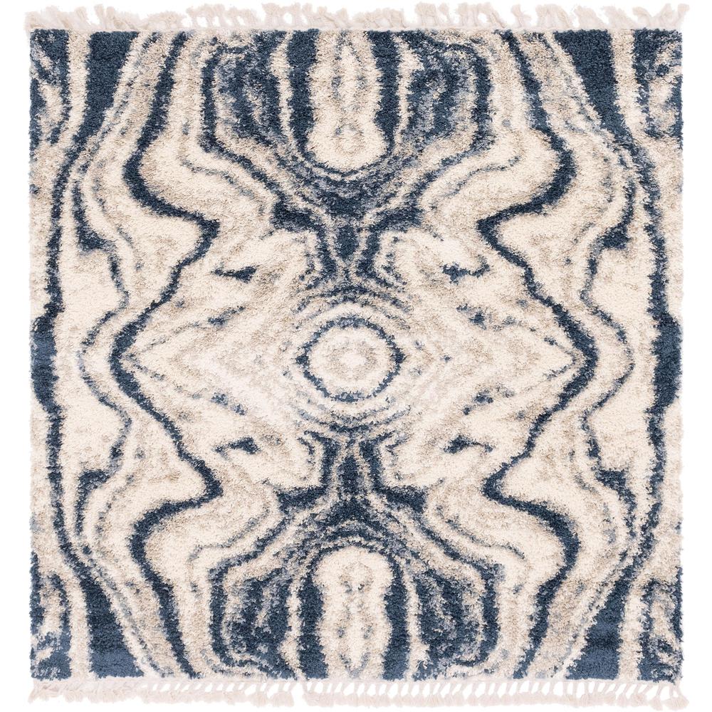 Valley Hygge Shag Rug, Blue (8' 0 x 8' 0). Picture 1