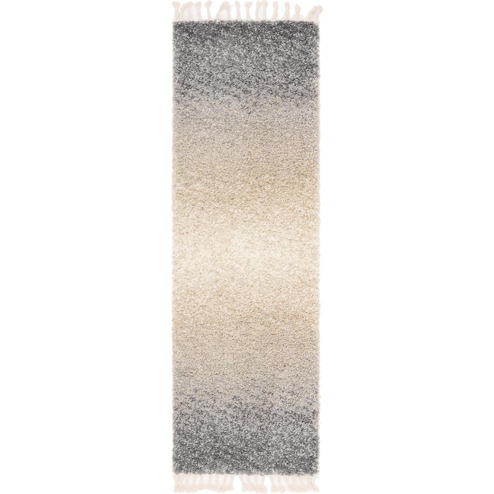 Gradient Hygge Shag Rug, Gray (2' 7 x 8' 2). Picture 1