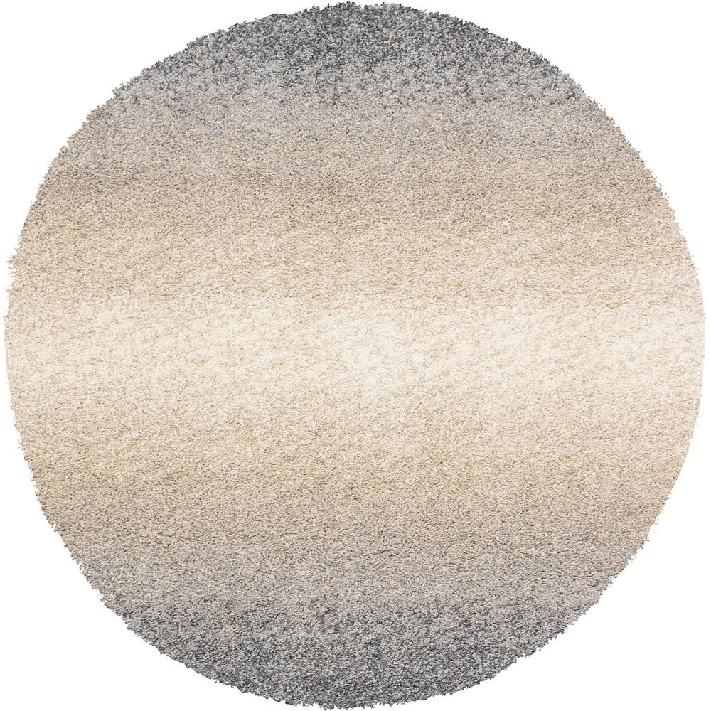 Gradient Hygge Shag Rug, Gray (5' 0 x 5' 0). Picture 1