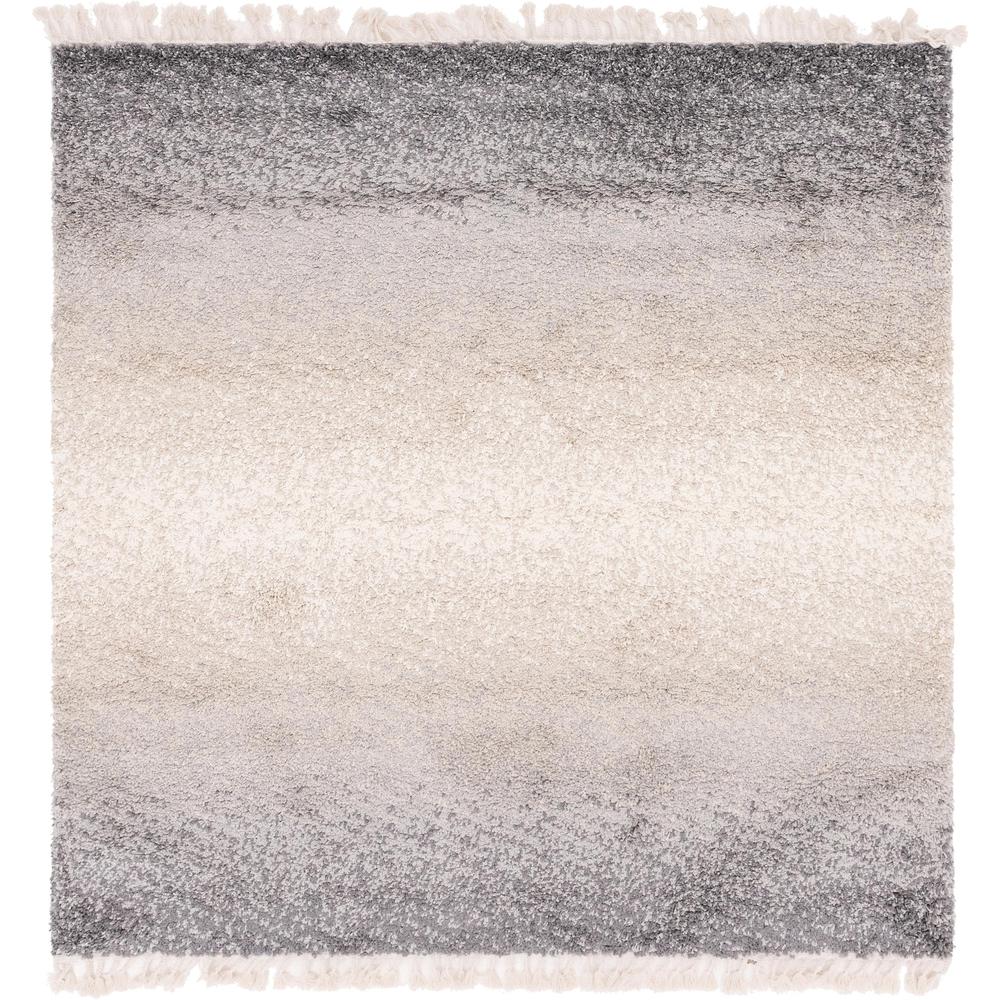 Gradient Hygge Shag Rug, Gray (8' 0 x 8' 0). The main picture.